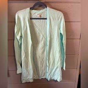 Old navy longer length aqua cardigan